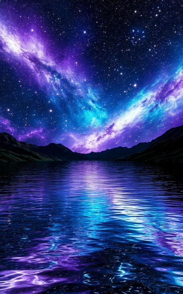 Home aura teal and purple