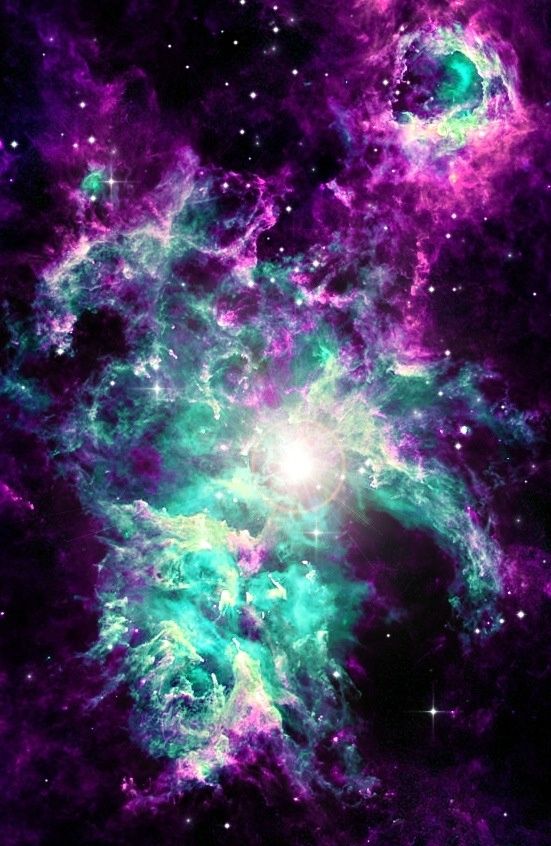 Home purple and teal nebula